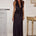 MARCELLA DEEP PLUNGE MAXI DRESS - BLACK