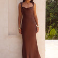 MARGOT MAXI DRESS - CHOCOLATE