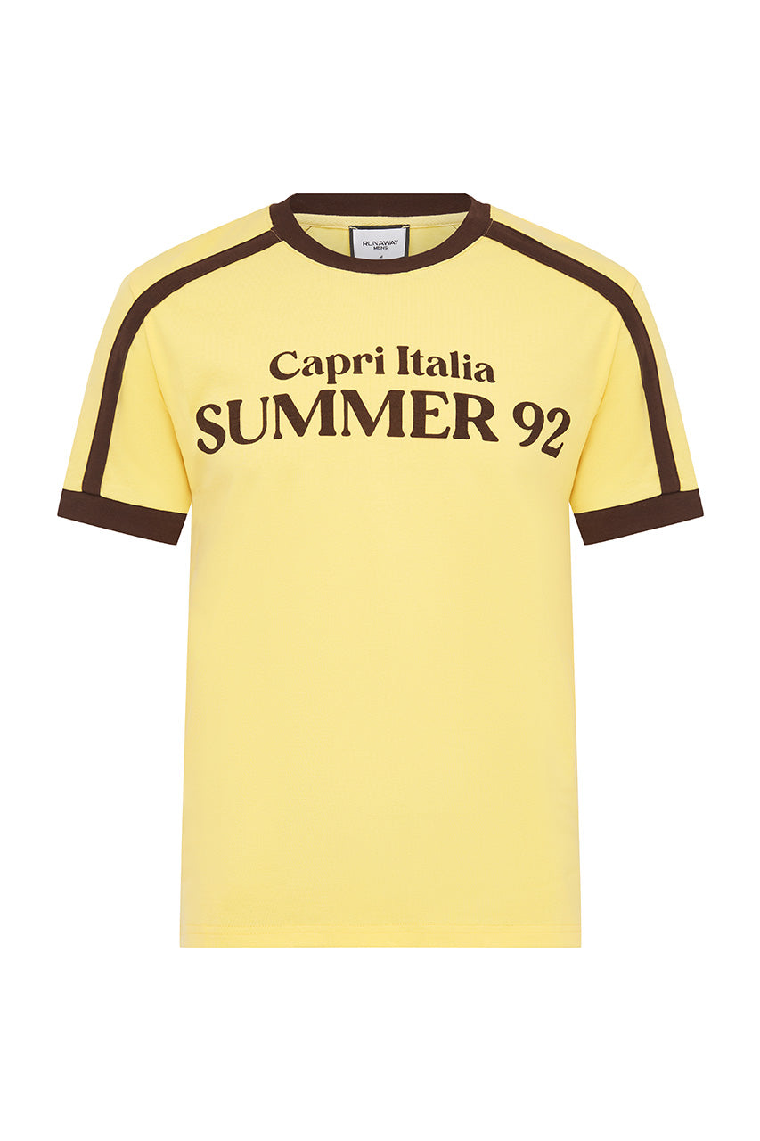 MARK SHORT SLEEVE T-SHIRT - YELLOW/CHOC - MARKSHORTSLEEVESHIRT-YELLOW_CHOC