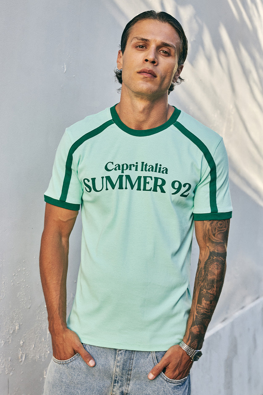 MARK SHORT SLEEVE T-SHIRT - MINT/FOREST - MARKSHORTSLEEVET-SHIRT-MINTFOREST
