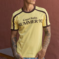 MARK SHORT SLEEVE T-SHIRT - YELLOW/CHOC