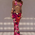 CYRUS LOW WAIST SHEER MAXI SKIRT - SKYE BLACK
