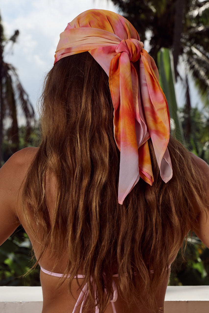MARLEY HEAD SCARF - CORALI ORANGE
