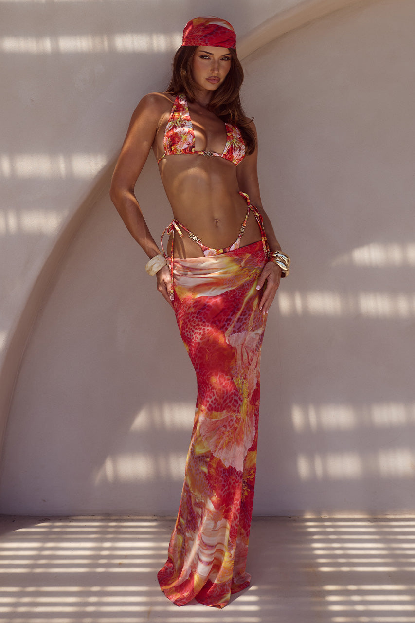 CYRUS LOW WAIST SHEER MAXI SKIRT - KIARA PEACH XXL - MARLEYHEADSCARFXCUBAHALTERBIKINITOPXCUBASIDETIEBIKINIBOTTOMXCYRUSLOWWASITSHEERMAXISKIRT-KIARAPEACH
