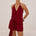 MARLOW HALTER WRAP TOP - DEEP RED