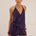 MARLOW HALTER WRAP TOP - NAVY