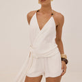 KOAH ELASTICATED SHORTS - WHITE