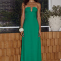 MARTHA STRAPLESS MAXI DRESS - GREEN