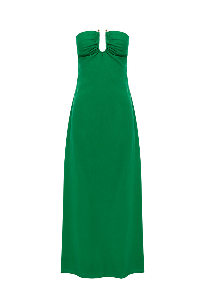 MARTHA STRAPLESS MAXI DRESS - GREEN - MARTHASTRAPLESSMAXIDRESS-GREEN-6