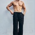 MARVEY WIDE LEG CARGO PANT - BLACK