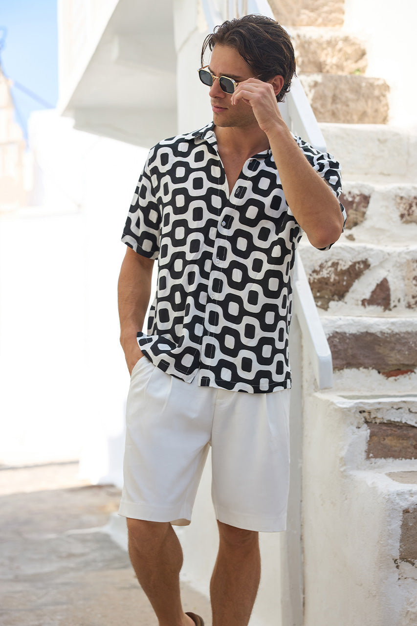 MASON SHIRT - BLACK BRANDON - MASONSHIRT-BLACKBRANDONXDAMONSHORT-WHITE-1