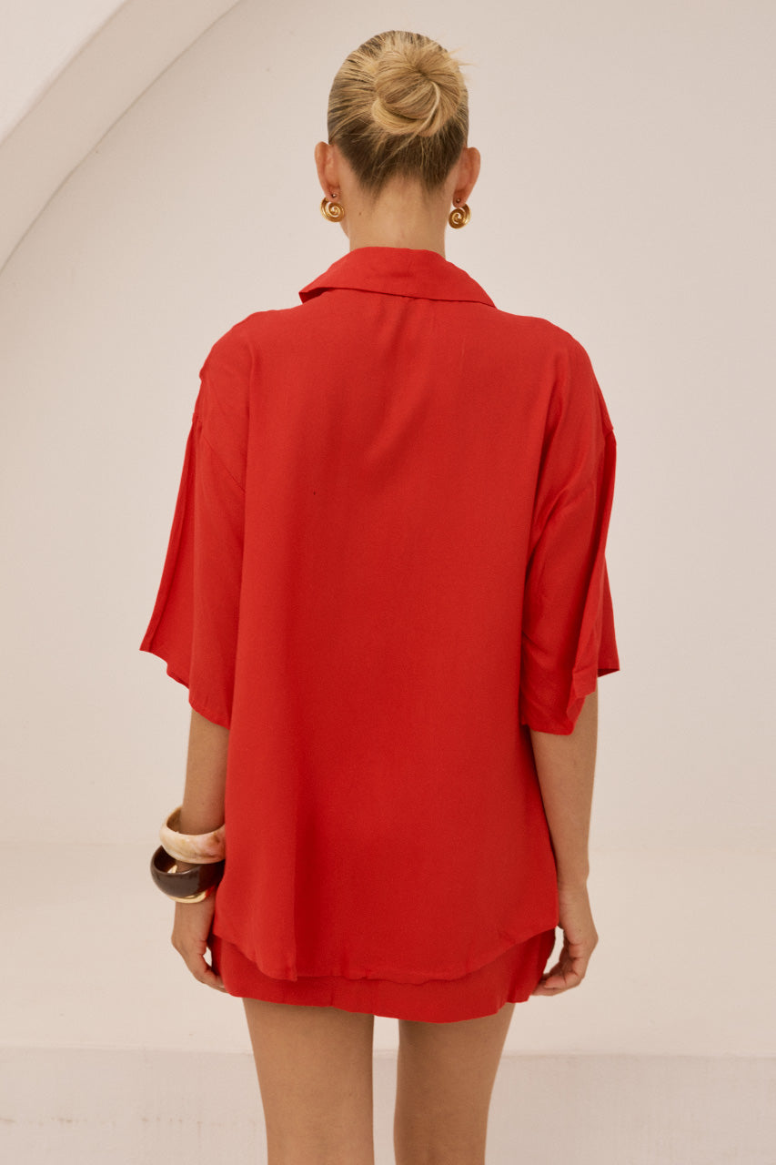 ADELYN SHIRT - RED
