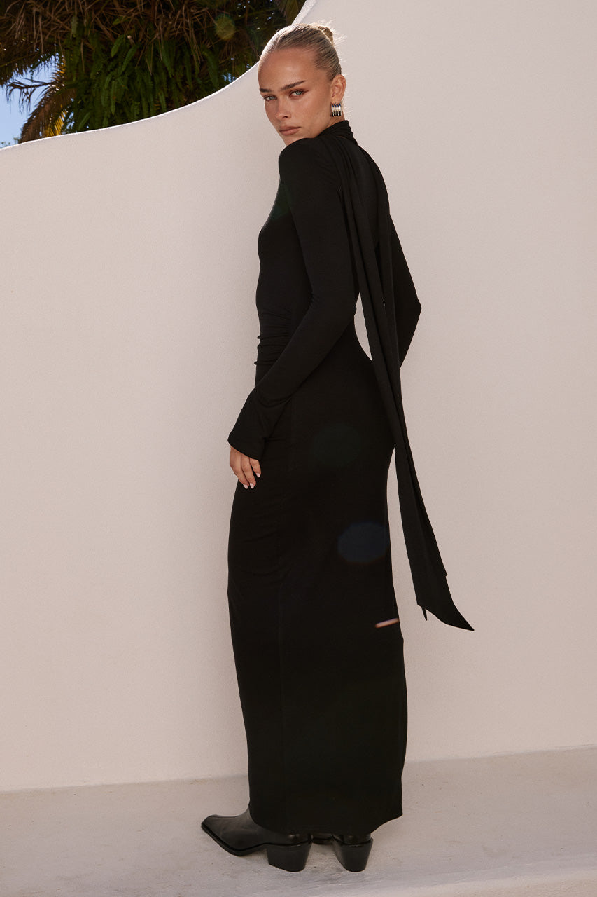 MATHILDE SLEEVED MAXI DRESS - BLACK - MATHILDESLEEVEDMAXIDRESS-BLACK-05