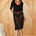 KIT LOW WAIST SHEER MIDI SKIRT - BLACK