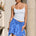CAIDA HANDKERCHIEF MINI SKIRT - ALMINA BLUE
