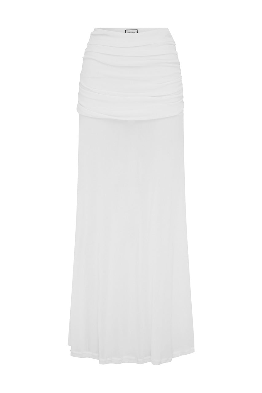 MEILA MAXI SKIRT - WHITE - MEILAMAXISKIRT