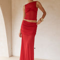 MEILA MAXI SKIRT - CHERRY