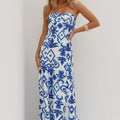MELESA STRAPLESS MAXI DRESS - MADDIE BLUE