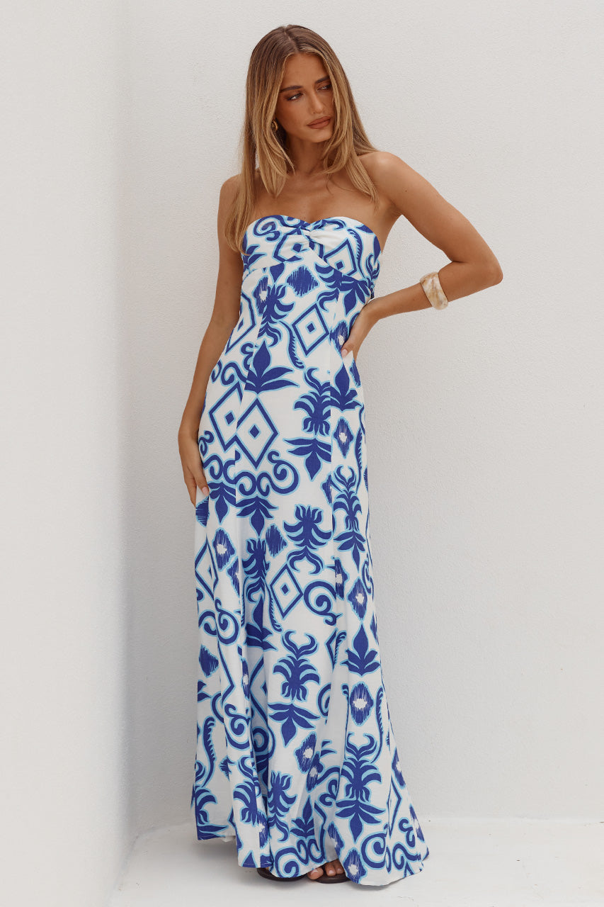 MELESA STRAPLESS MAXI DRESS - MADDIE BLUE XXL - MELESASTRAPLESSMAXIDRESS-MADDIEBLUE-1
