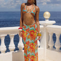 MIAMI MAXI SKIRT - DIAZ AQUA