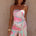 MILANI SATIN SCARF TOP - CAMINO PINK