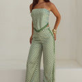 MILANI RELAXED SATIN PANT - SAGE GEO