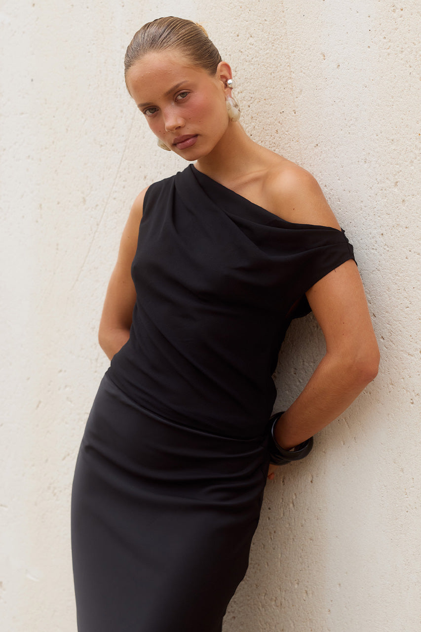 MILA OFF SHOULDER COWL MAXI DRESS - BLACK - MILAOFFSHOULDERCOWLMAXIDRESS-BLACK-2