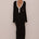 MILENIA SLEEVED KNIT MIDI DRESS - BLACK