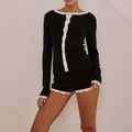 MILENIA KNIT HOT SHORT - BLACK