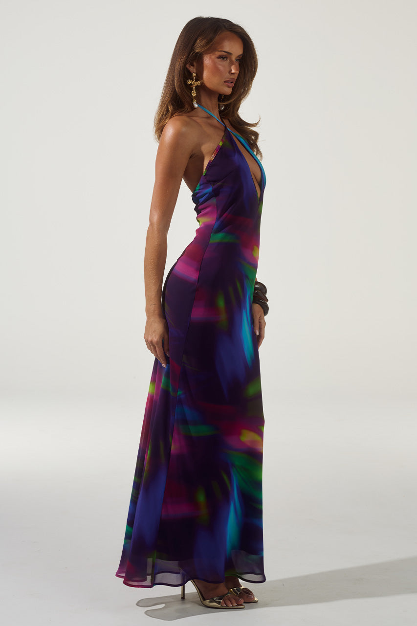 MIRAE CROSS FRONT MAXI DRESS - TUSCAN PURPLE - MIRAECROSSFRONTMAXIDRESS-TUSCANPURPLE