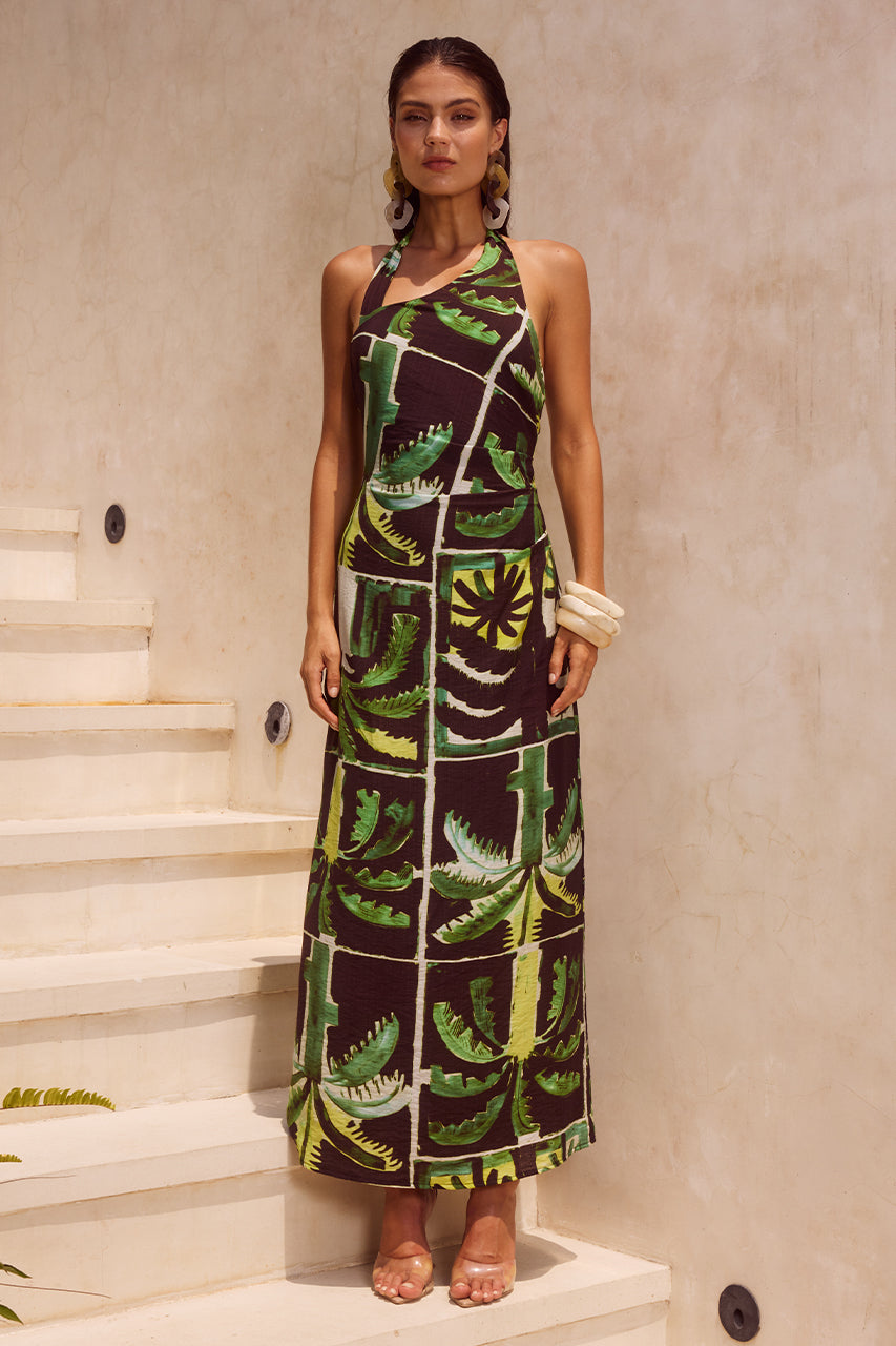 MIRANTO MIDI DRESS - ARLO GREEN XXL - MIRANTO-MIDI-DRESS-ARLO-GREEN