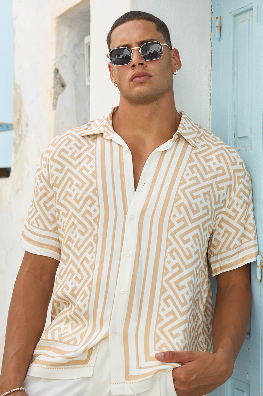 MIRKO SHIRT  - WHITE/SAND
