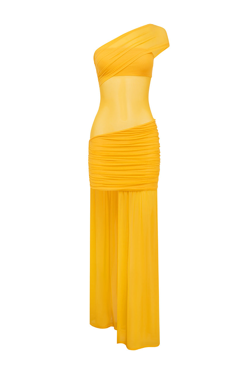 SORELLI ONE SHOULDER MINI DRESS - MANGO - MISAKIONESHOULDERMAXIDRESS-MANGO