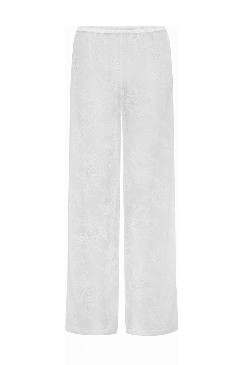 MODA STRAIGHT LEG LACE PANT - WHITE - MODASTRAIGHTLEGLACEPANT-WHITE