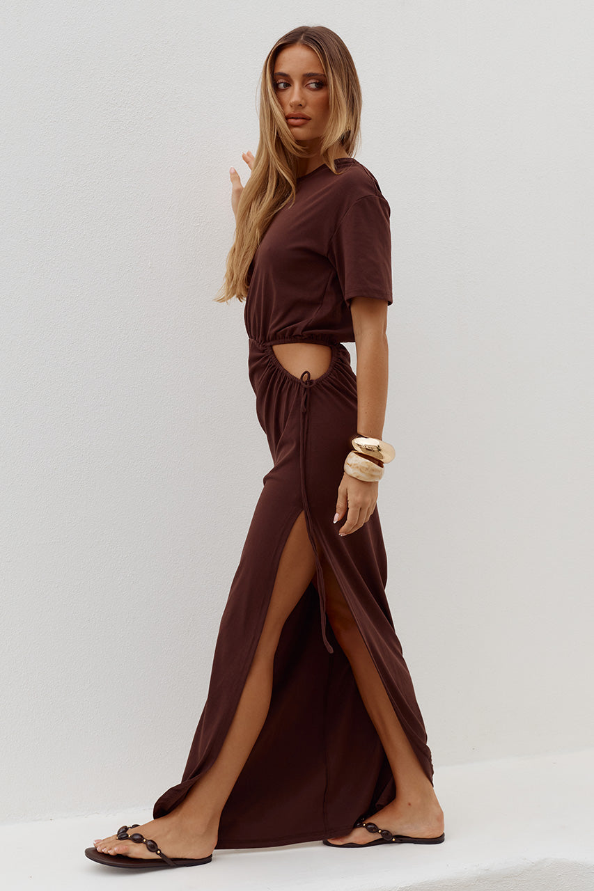 MONA CUT OUT MAXI DRESS - CHOCOLATE - MONACUTOUTMAXIDRESS-CHOCOLATE-4