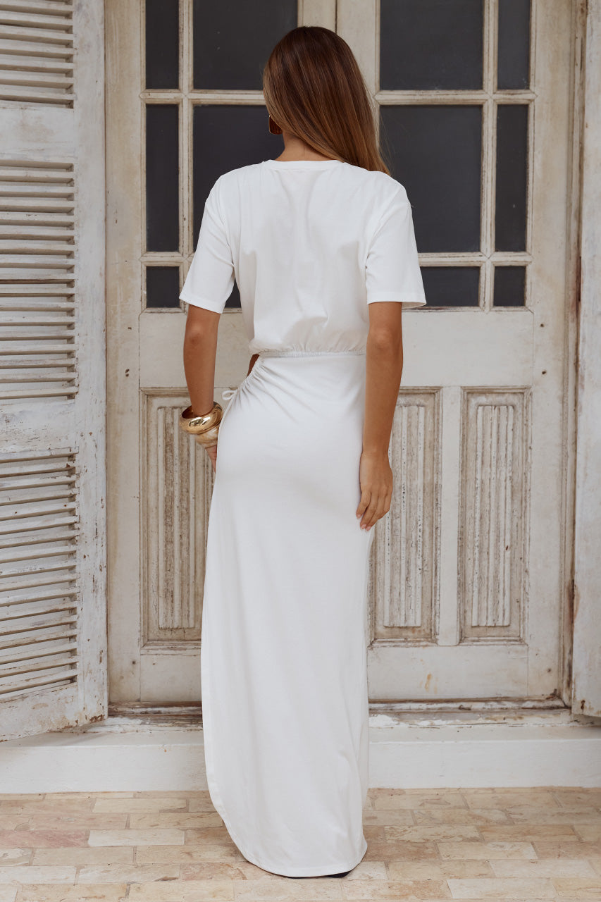 MONA CUT OUT MAXI DRESS - WHITE