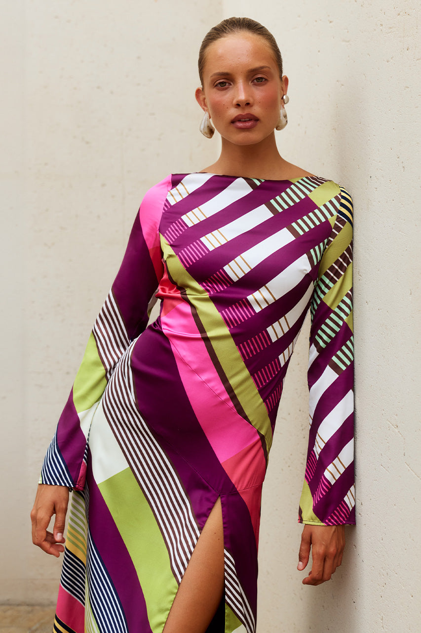 MONTIE SLEEVED MAXI DRESS - LETTIE MULTI - MONTIESLEEVEDMAXIDRESS-LETTIEMULTI-06