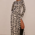 MONTIE SLEEVED MAXI DRESS - MAJA BLACK