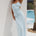 MYLA BRAIDED CUT OUT MAXI DRESS - SKY BLUE