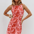 MYRA CUT OUT MINI DRESS - AMIRA RED PINK