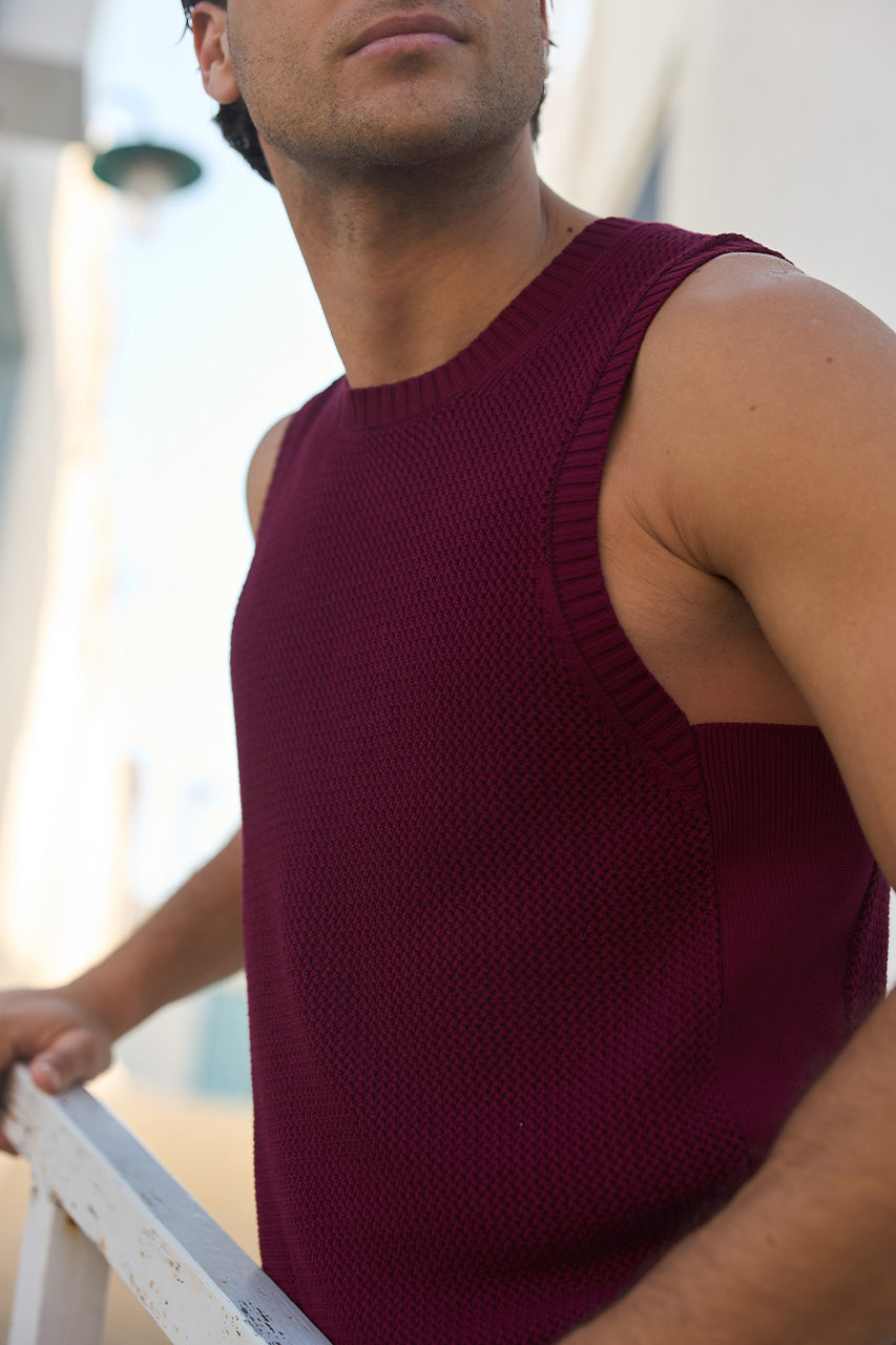 REECE KNIT TANK - WINE - MensDrop-04