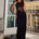 NAELLE ONE SHOULDER MAXI DRESS - BLACK