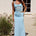 NALITA HALTER CUTOUT MAXI DRESS - BLUEBELL