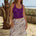 TESSA LOW WAIST SEQUIN MIDI SKIRT - CICI WHITE