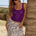 NARI SEQUIN KNIT TANK - PLUM