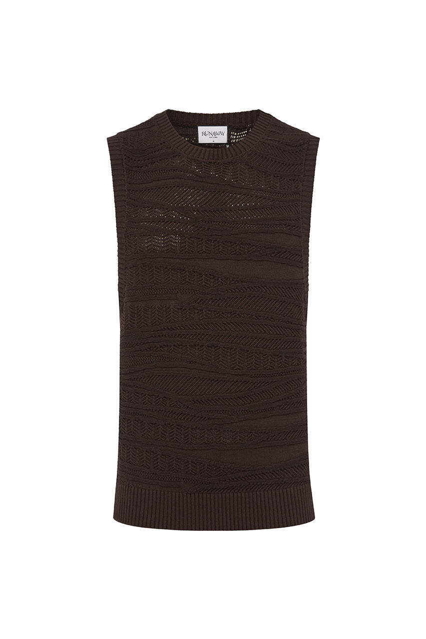 NED SCOOP KNIT TANK - CHOCOLATE - NED_SCOOP_KNIT_TANK_-_CHOCOLATE