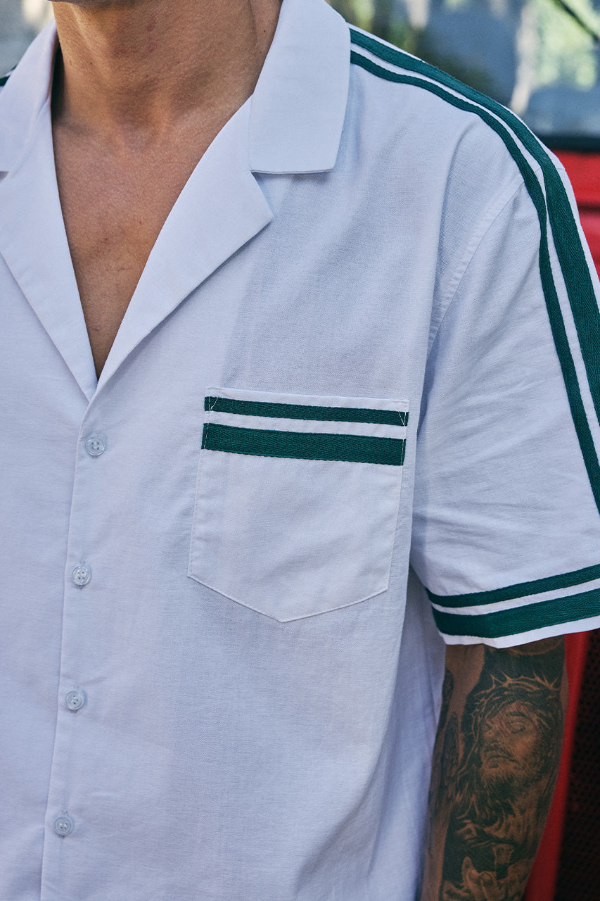 NEGRONI GRAPHIC SHIRT - WHITE/KHAKI