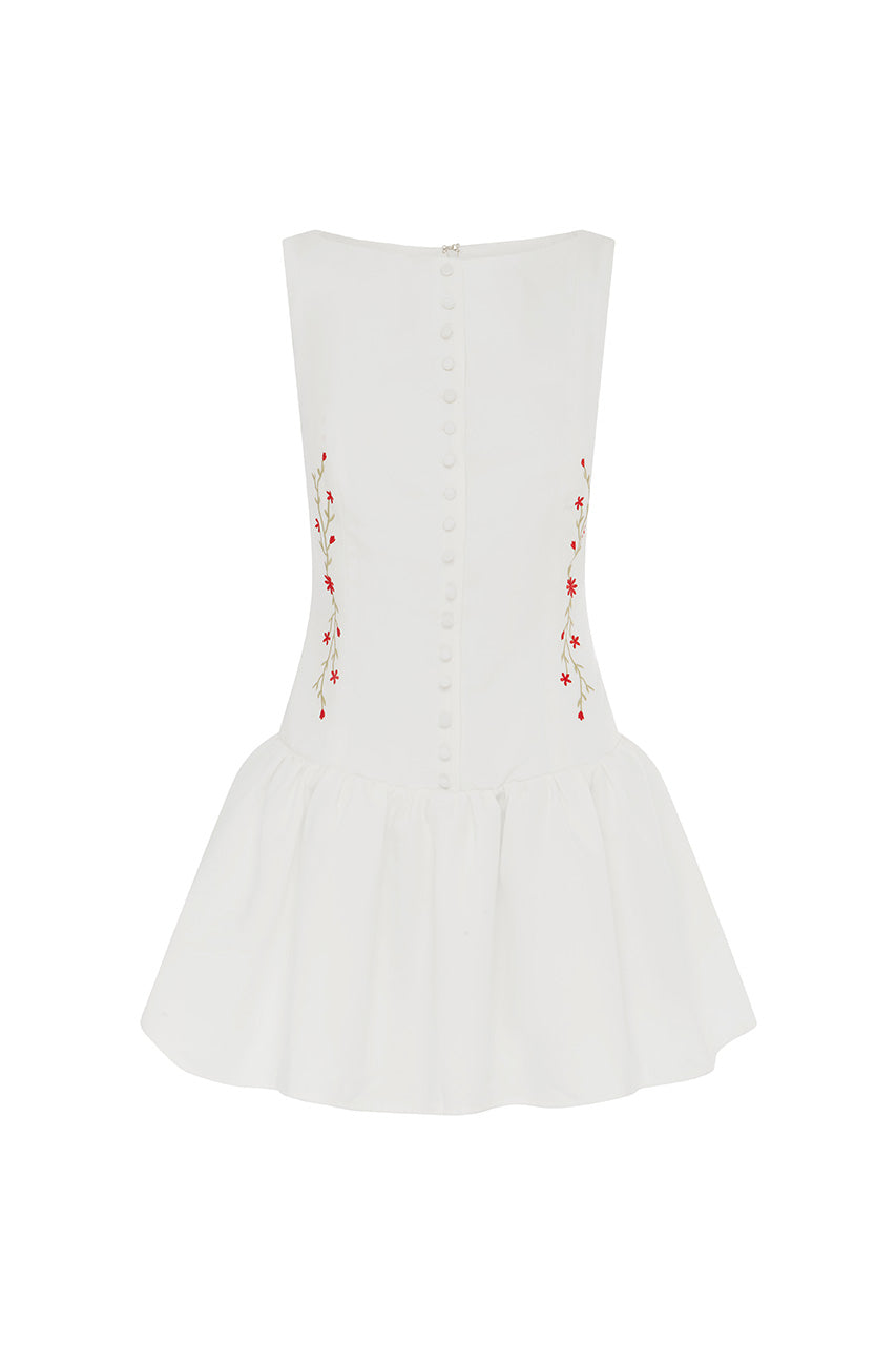 NEVAH MINI DRESS - WHITE - NEVAHMINIDRESSWHITE