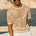 NICOLAS SHORT SLEEVE KNIT TOP - SAND