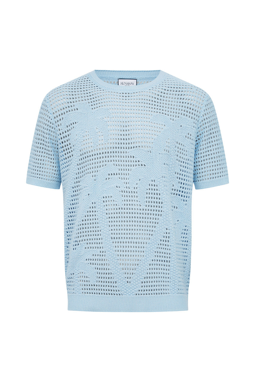 NICOLAS SHORT SLEEVE KNIT TOP - SKY BLUE - NICOLASSHORTSLEEVEKNITTOP-SKYBLUE-7